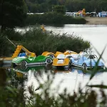 مكان تخييم Luxuswohnwagen Forelle Am Kransburger 004